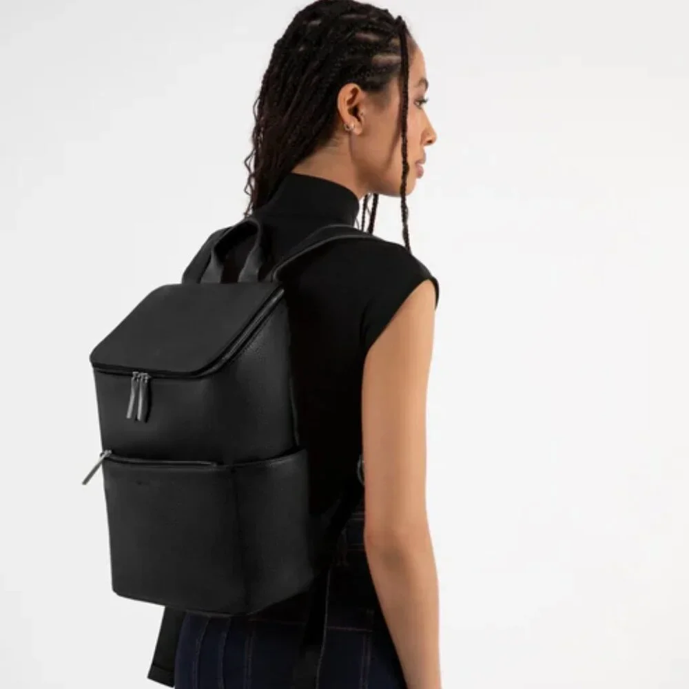 Matt & Nat Brave Vegan Backpack Purity Collection | NWT | Black | Fits 13” Lapto